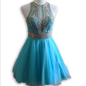 Clarisse, Inc. turquoise dress